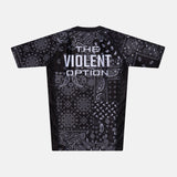 BLACK PAISLEY RASH GUARD V2