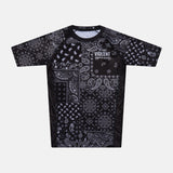 BLACK PAISLEY RASH GUARD V2